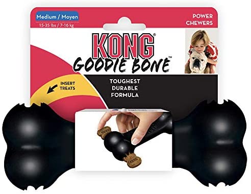 KONG EXTREME Goodie Bone •Black 7" Medium Sized Dogs - Paw Print Outlet