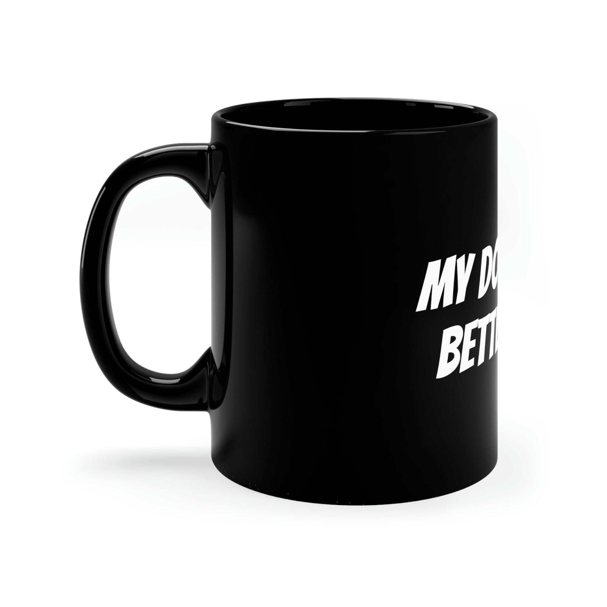 "Better Half" 11oz Black Mug - Paw Print Outlet