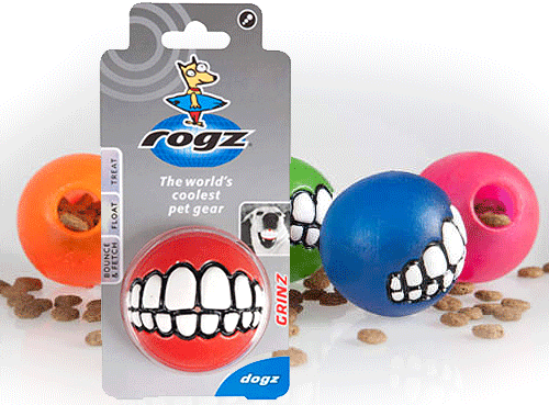 ROGZ Grinz Treat Ball Assorted 3" Large - Paw Print Outlet